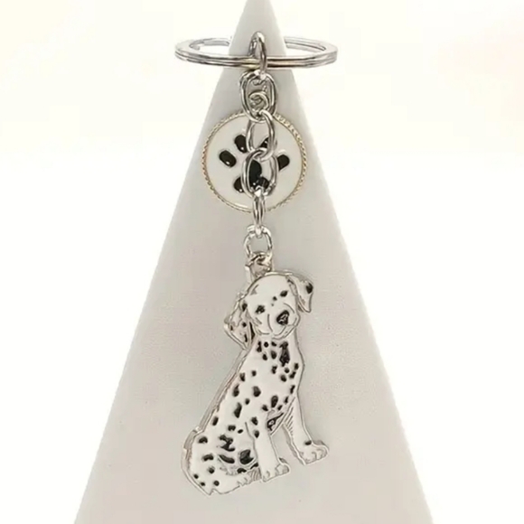 NEW! Dalmatian + Pawprint🐾 Keychain/Purse 👜🎒 Charm ~ Puppy 🎁 👩‍🚒👨‍🚒🚒 - Picture 8 of 13